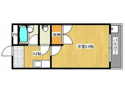 坂川ビル(1K/1階)の間取り写真