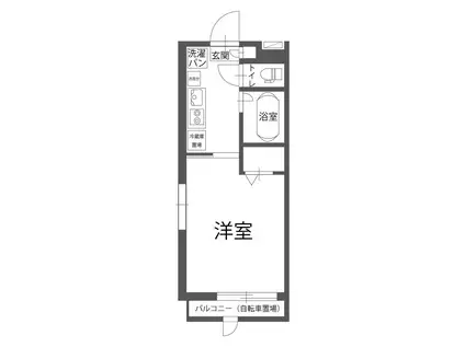 ウェーブレジデンス島田本町(1K/1階)の間取り写真