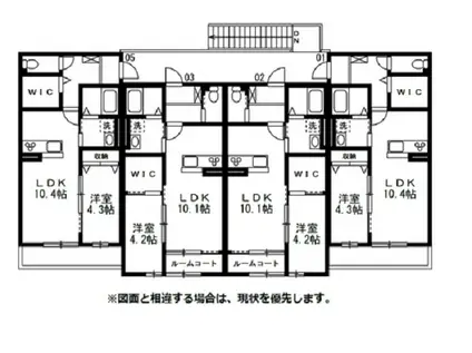 万成西町アパート(1LDK/2階)の間取り写真