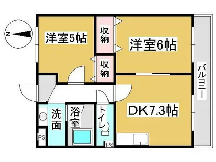 オルセーメゾンE(2DK/3階)の間取り写真