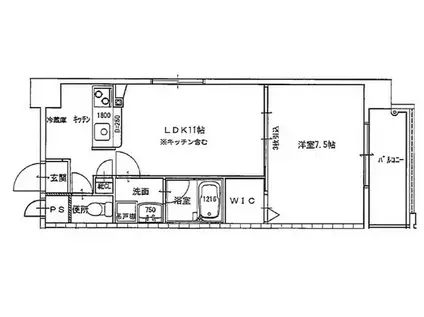 サウスイン西市(1LDK/5階)の間取り写真