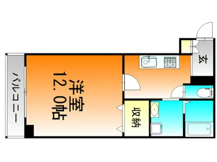 ルミナスライフ(1K/8階)の間取り写真