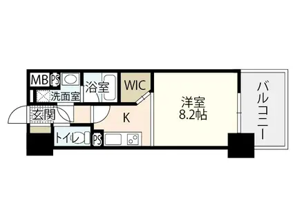 OWLSTYLE NISHIKIMACHI Ⅱ(1K/9階)の間取り写真