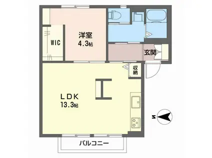 フレグランス京町(1LDK/1階)の間取り写真