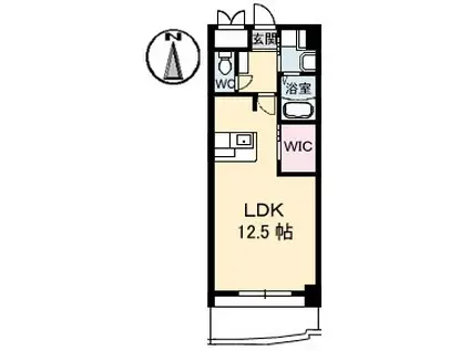 ネクステージ中井(ワンルーム/3階)の間取り写真