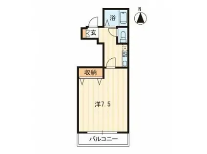 プティハイム本町(1K/3階)の間取り写真