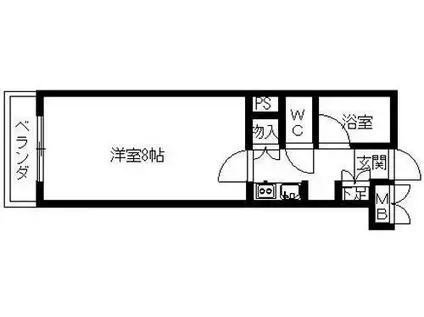 イマージュ・シャトー(1K/10階)の間取り写真