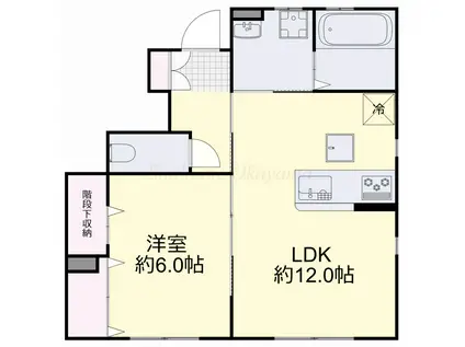 メゾンYASUI B(1LDK/1階)の間取り写真