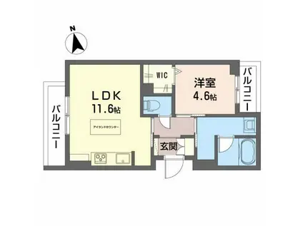 シャーメゾンコペン(1LDK/3階)の間取り写真