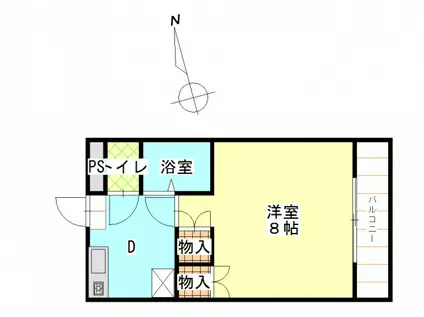 パル81(1K/2階)の間取り写真
