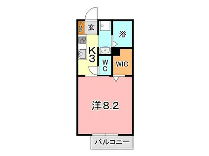 フューチャー江並(1K/2階)の間取り写真