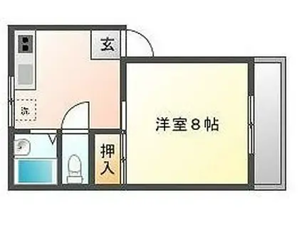 シティーハイツ(1DK/1階)の間取り写真