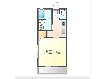 ノエルコート(1K/1階)の間取り写真