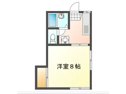 あけぼの一世(1K/1階)の間取り写真