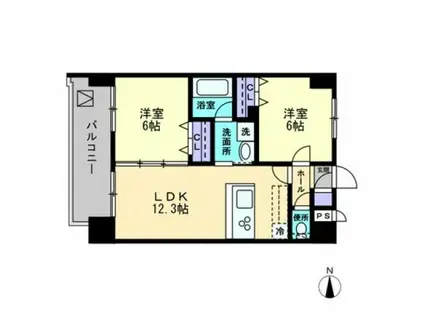 ARCSTAGE柳町(2LDK/10階)の間取り写真