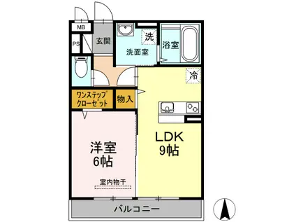 フィールド ハタ(1LDK/3階)の間取り写真