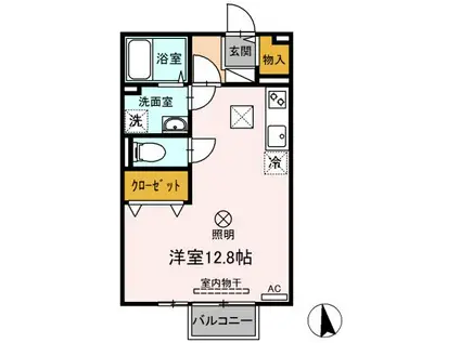 クレールメゾン(ワンルーム/1階)の間取り写真