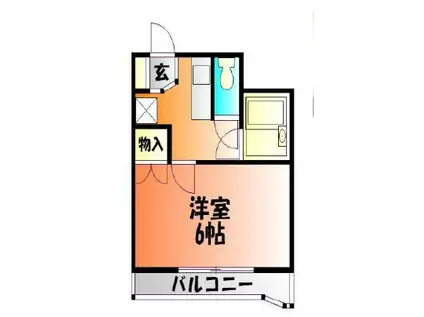 セントフォレスト後楽園(1K/2階)の間取り写真