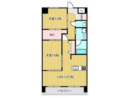 サンライト門田屋敷(2LDK/3階)の間取り写真