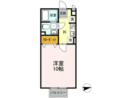 ガーデンパレス(1K/1階)の間取り写真