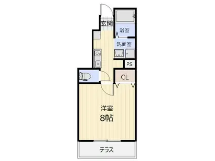 ARPEGGIO 西棟(1K/2階)の間取り写真