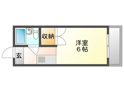 メゾンムシカ(1K/2階)の間取り写真