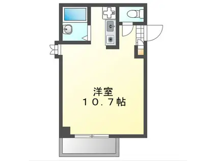 SUNLIFE(ワンルーム/3階)の間取り写真