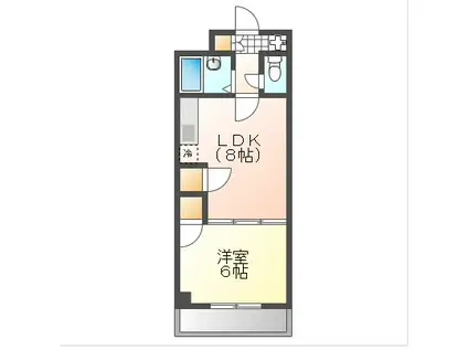 トーコーレジデンス豊成(1LDK/5階)の間取り写真