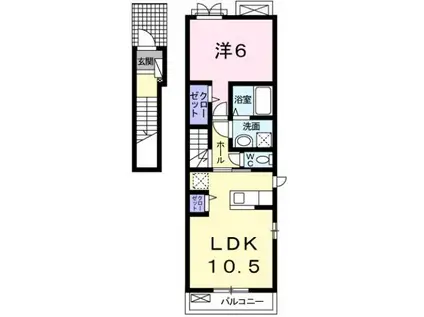 フォレストガーデンA(1LDK/2階)の間取り写真