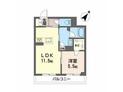 ビラ・メゾン(1LDK/3階)の間取り写真