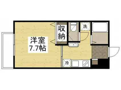 リビンハウス原尾島(1K/1階)の間取り写真