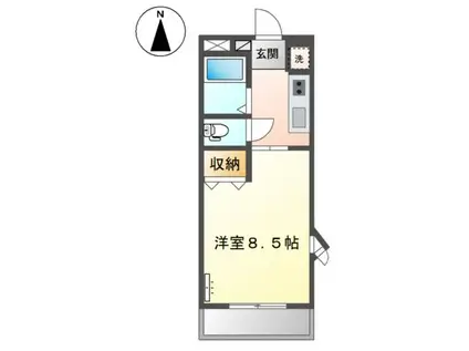 ハートハイム(1K/1階)の間取り写真