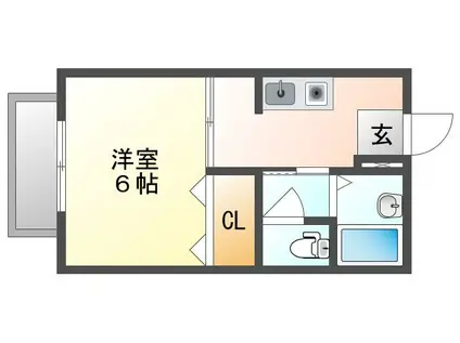 セフィーラ津島(1K/1階)の間取り写真