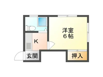 第1和久田ビル(1K/3階)の間取り写真