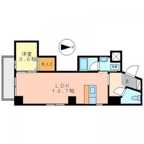 アーバンパレス医大前(1LDK/6階)の間取り写真