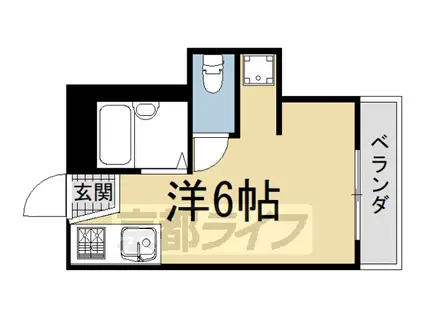 京阪電気鉄道鴨東線 神宮丸太町駅 徒歩18分 2階建 築43年(ワンルーム/1階)の間取り写真
