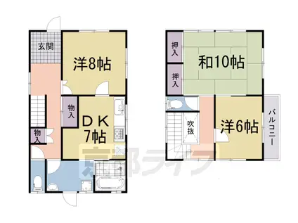 奈良線 宇治駅(JR) 徒歩15分 2階建 築37年(3DK)の間取り写真