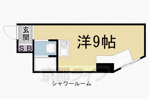 松屋レジデンス修学院(ワンルーム/4階)の間取り写真