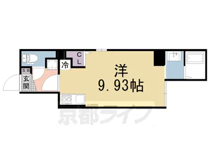 京都市烏丸線 丸太町駅(京都市営) 徒歩10分 5階建 築3年(ワンルーム/5階)の間取り写真