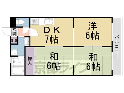 ロイヤルコーポ(3DK/3階)の間取り写真