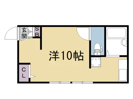 阪急電鉄京都線 西院駅(阪急) 徒歩15分 5階建 築32年(ワンルーム/2階)の間取り写真