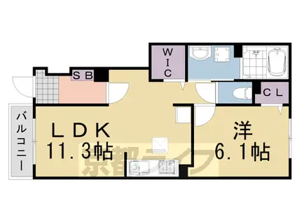 クレインコート(1LDK/1階)の間取り写真