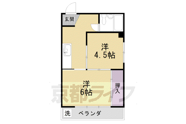 ドルミイシダ(2K/3階)の間取り写真