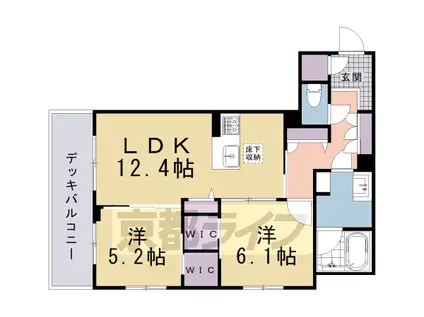 京都市烏丸線 北大路駅 徒歩25分 3階建 新築(2LDK/1階)の間取り写真