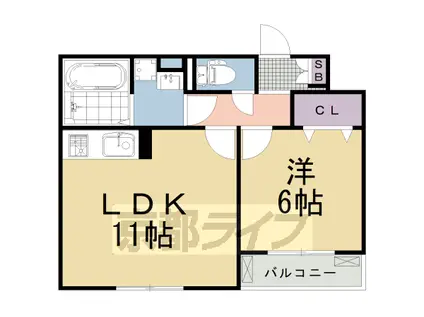 ミレ・グランデ・伏見(1LDK/2階)の間取り写真