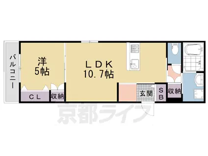 へーベルメゾン コト(1LDK/1階)の間取り写真