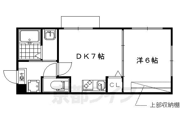 フォルトゥーナ中堂寺(1DK/1階)の間取り写真