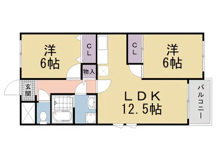 近鉄京都線 東寺駅 徒歩2分 7階建 築35年(2LDK/3階)の間取り写真