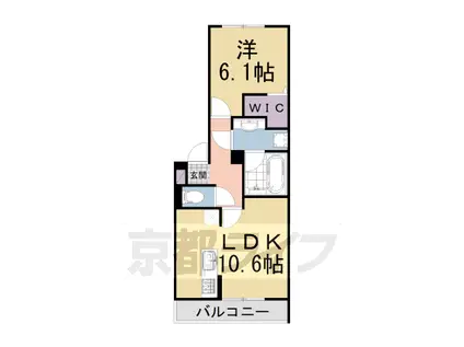 近鉄京都線 久津川駅 徒歩7分 3階建 築3年(1LDK/3階)の間取り写真