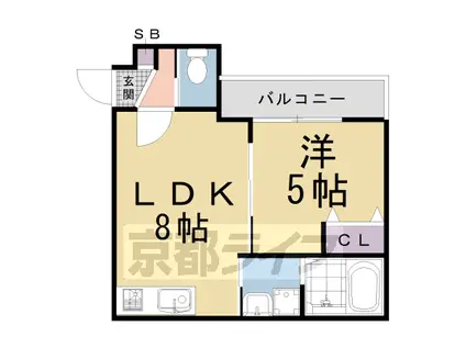京阪電気鉄道京阪線 藤森駅 徒歩9分 3階建 築3年(1LDK/2階)の間取り写真